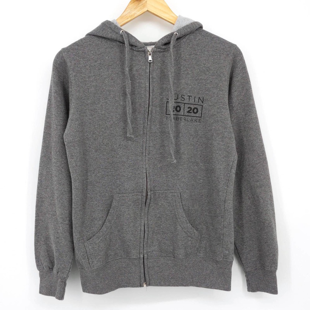 Justin Timberlake 20/20 Experience World Tour 2014 Hoodie Sweatshirt Gray Size M